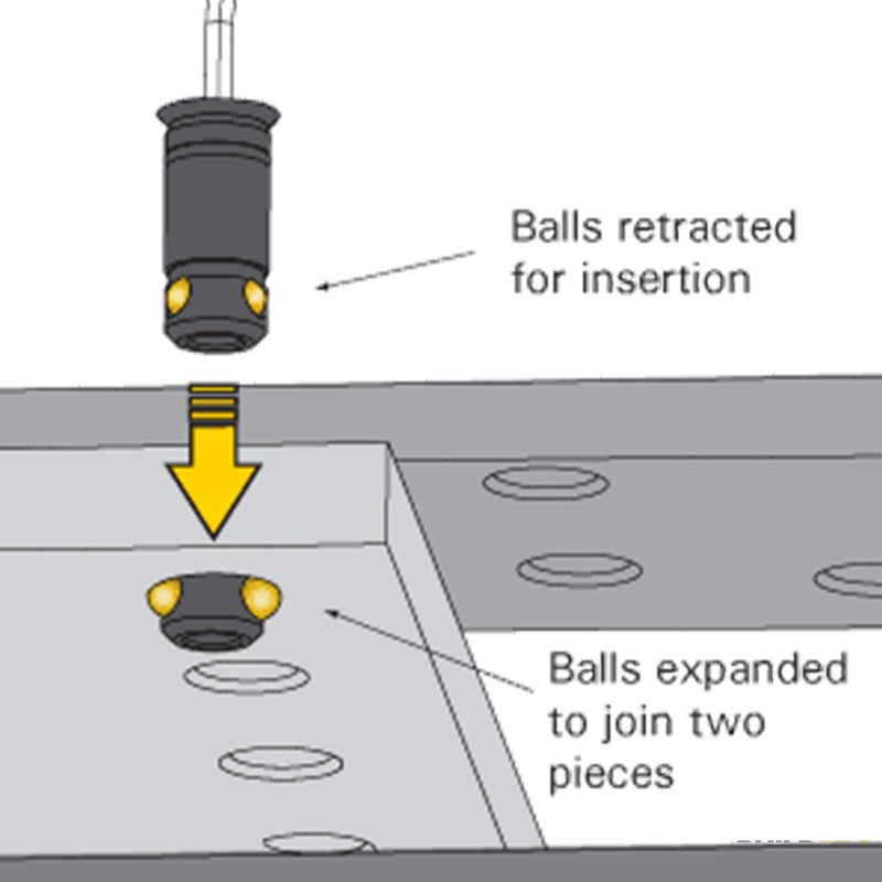 BuildPro Fixed Length Ball Lock Bolt (1.1" Capacity), T55015, BuildPro - Image 2